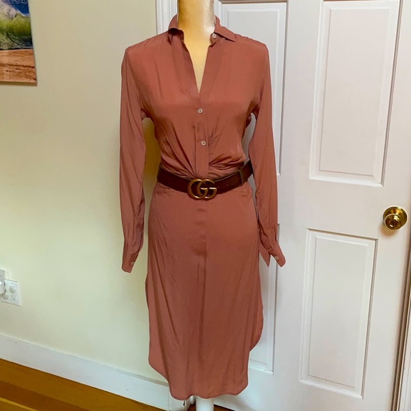 Halston Heritage Dresses & Skirts - Halston Silk Shirt Dress